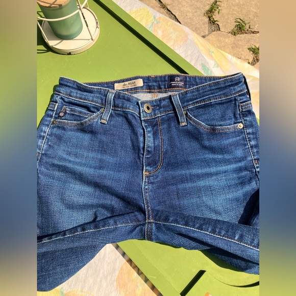 ag adriano goldschmied the middi mid rise dark legging 25r $235 - Picture 5 of 8